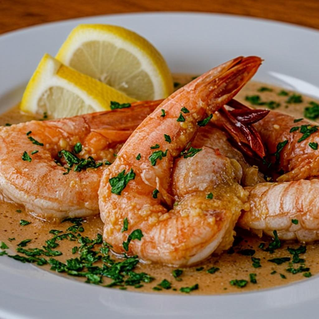 Crevettes sautées à l'ail