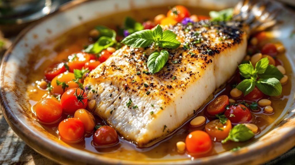 Filet de capitaine sauce basquaise