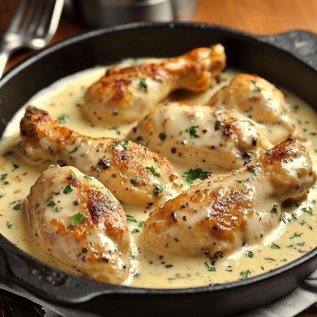 Poulet sauce crème