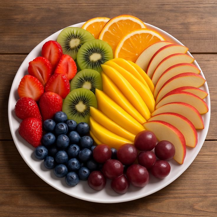 Assiettes de fruits de saison