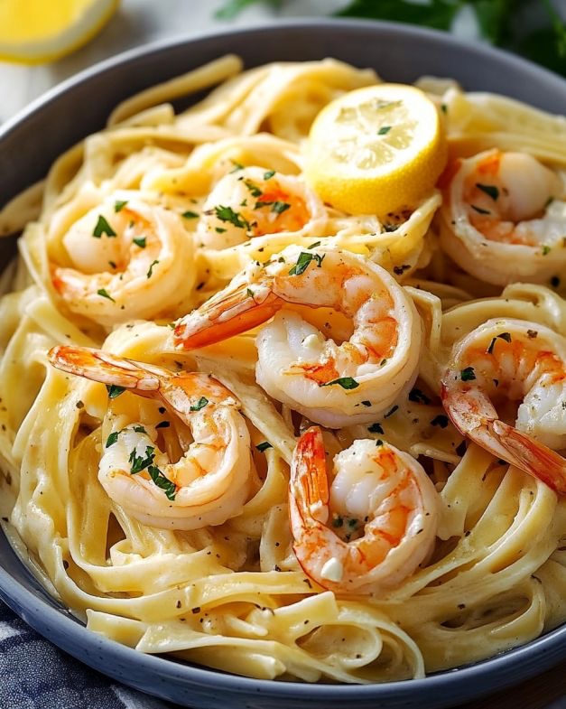 Conchigli au crevettes et citron