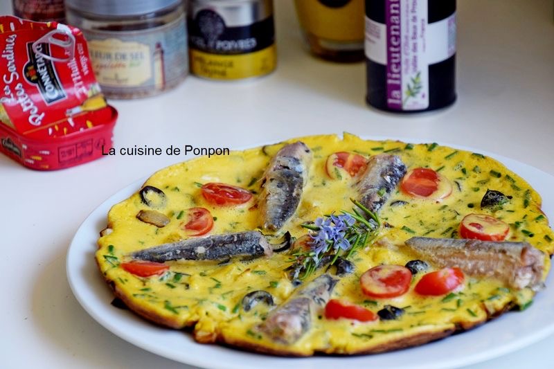 Omelette sardines